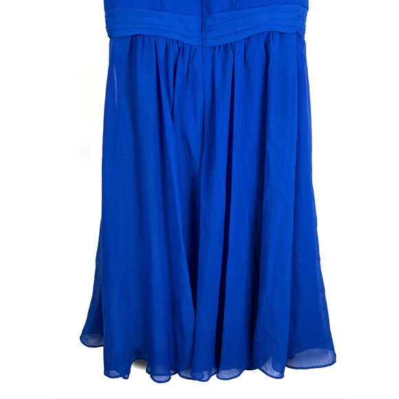David’s Bridal Chiffon Royal Blue Prom/Bridesmaids Women’s Dress Sz: 2 - Picture 5 of 10